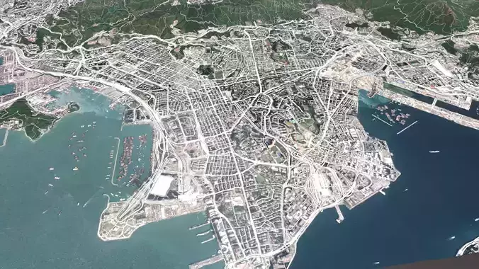 Streets and roads City Kowloon Hong Kong China