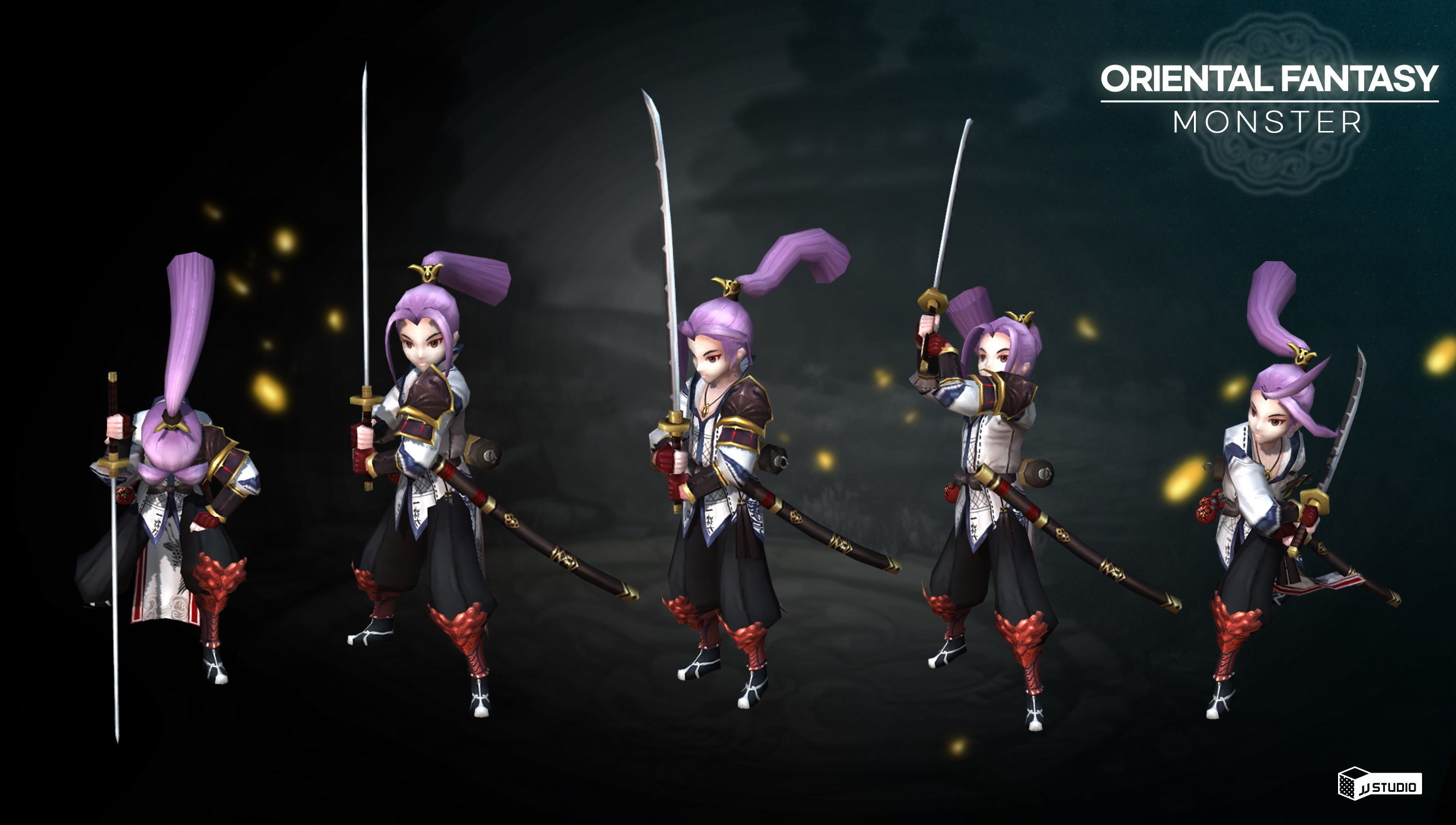 Oriental Fantasy Monster - Ansor Low-poly 3D model_3