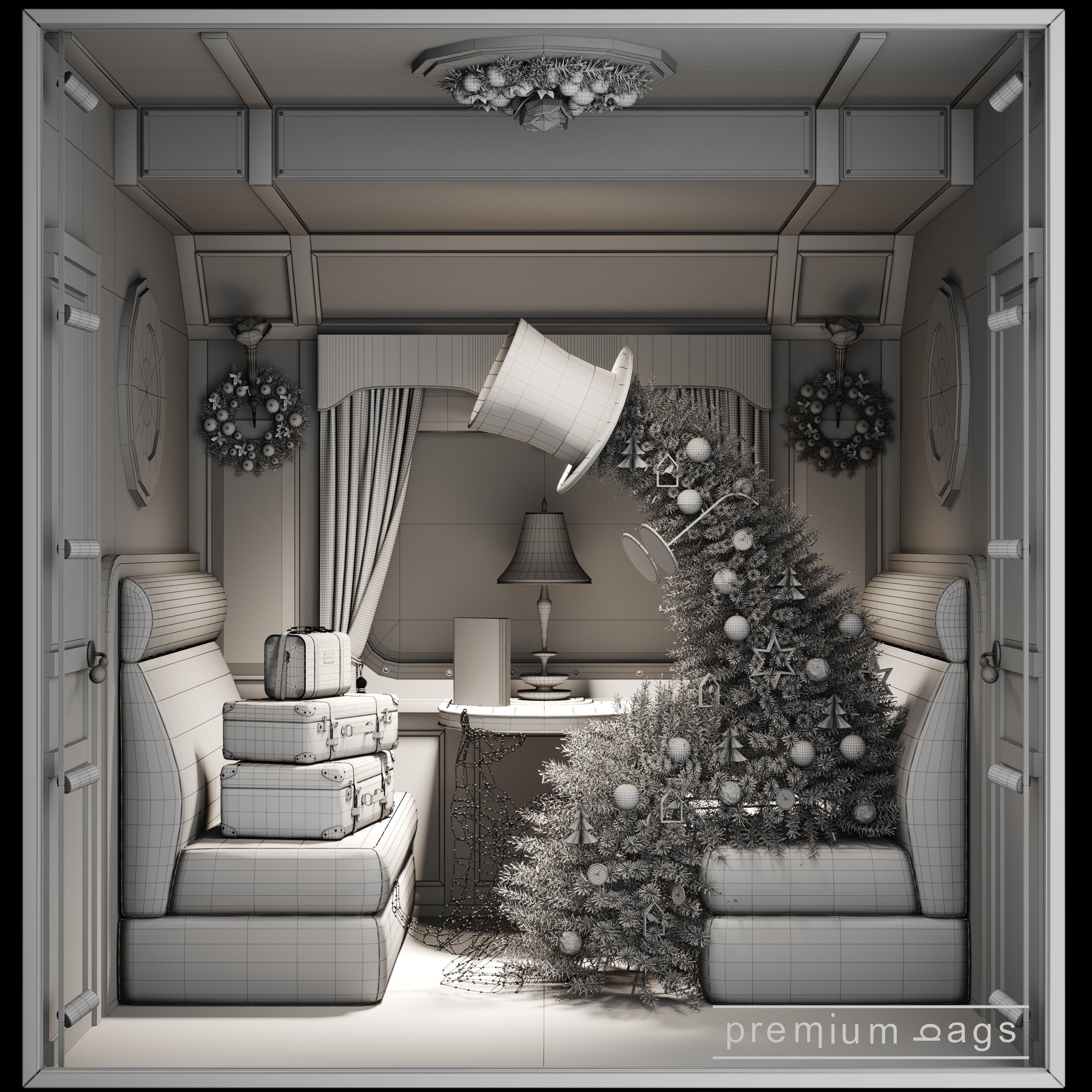 Showcase Of Premium Bags - New Year Express 3D model_6