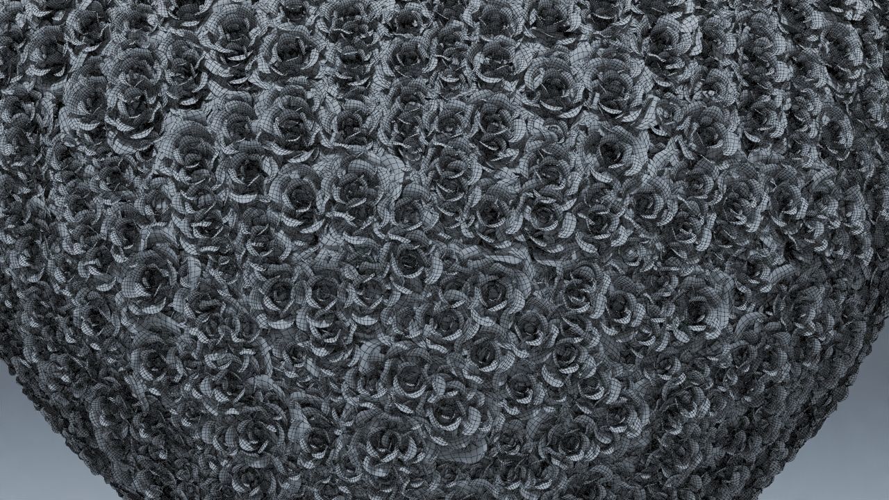 Valentines Day Rose Heart 3D model_11