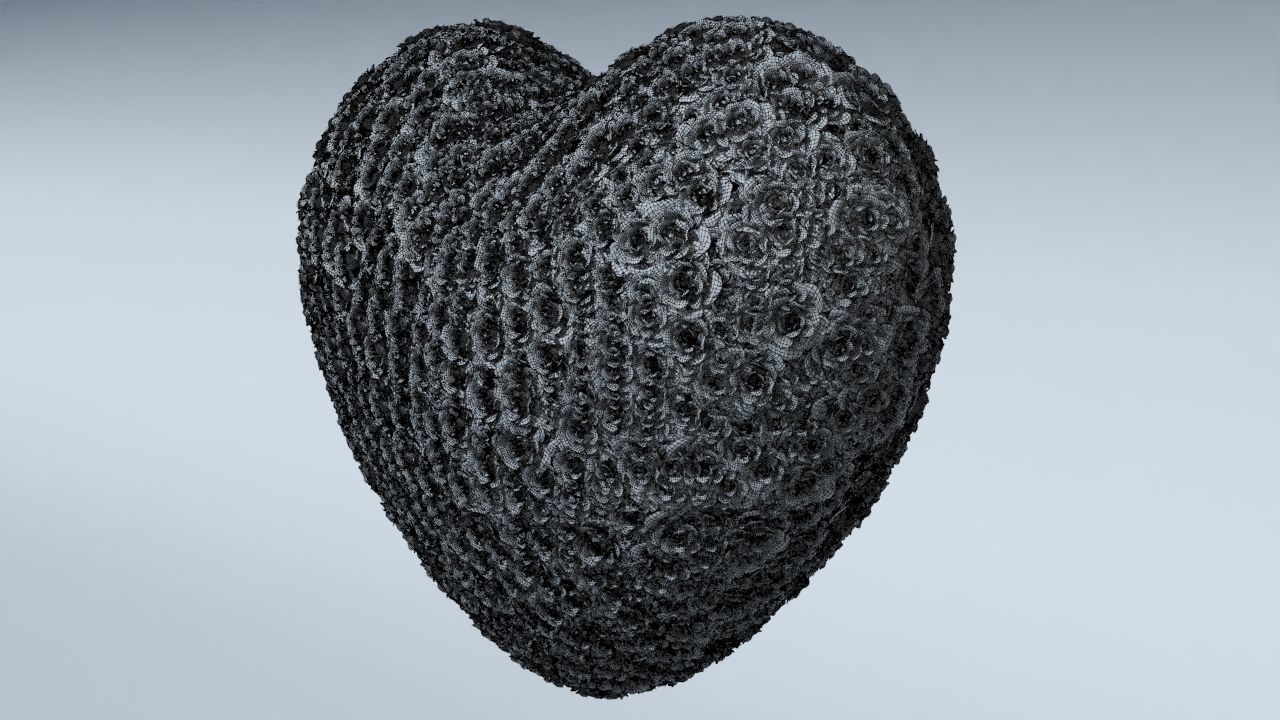 Valentines Day Rose Heart 3D model_5