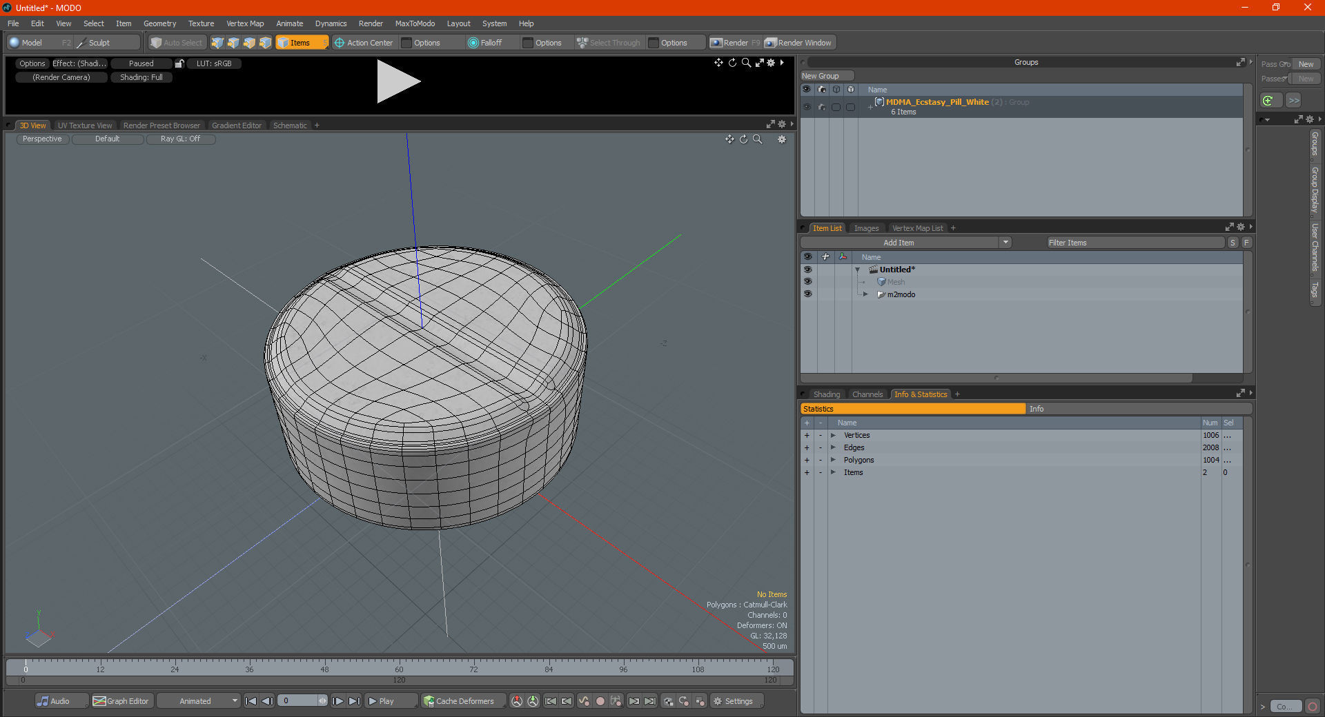 MDMA Ecstasy Pill White 3D model_25