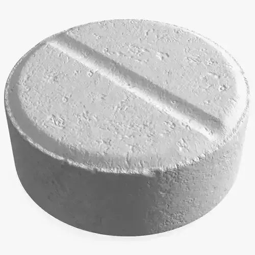 MDMA Ecstasy Pill White 3D model