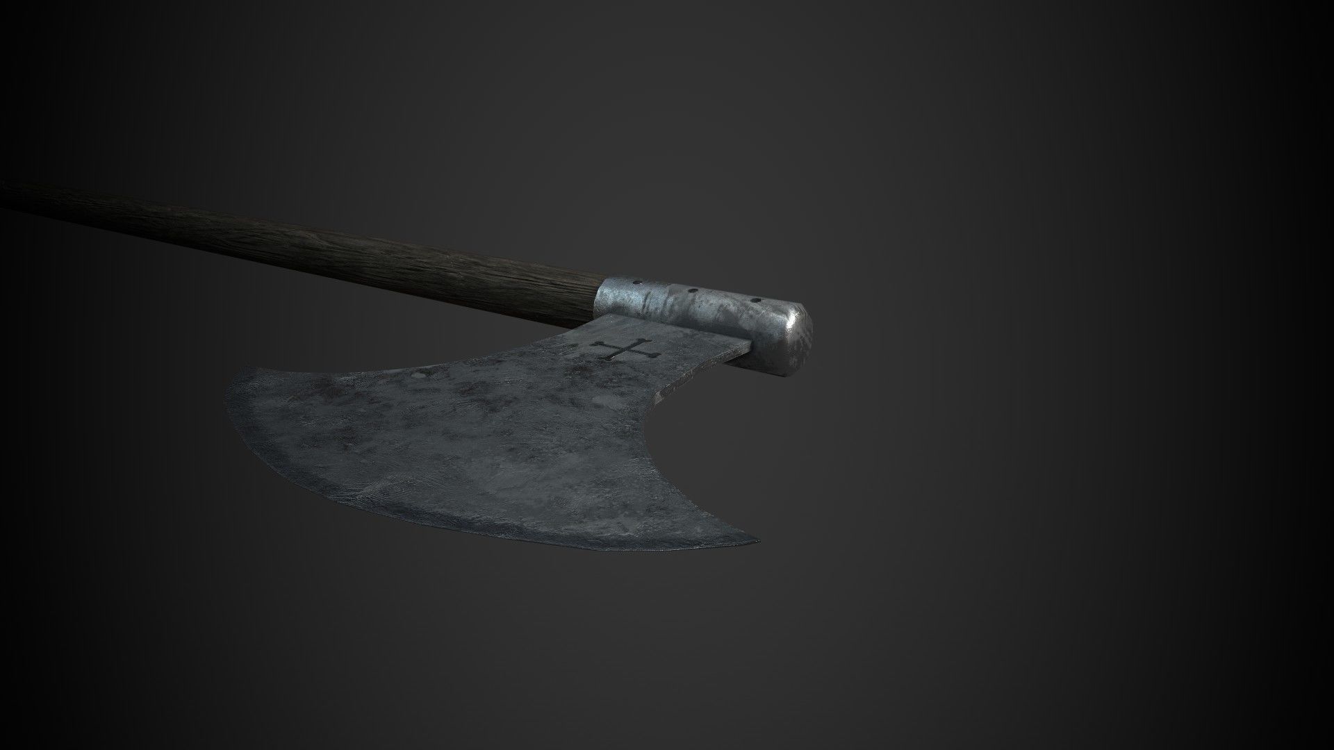 Medieval Axe V3 3D model_11