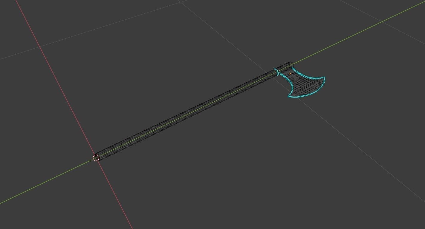 Medieval Axe V3 3D model_14