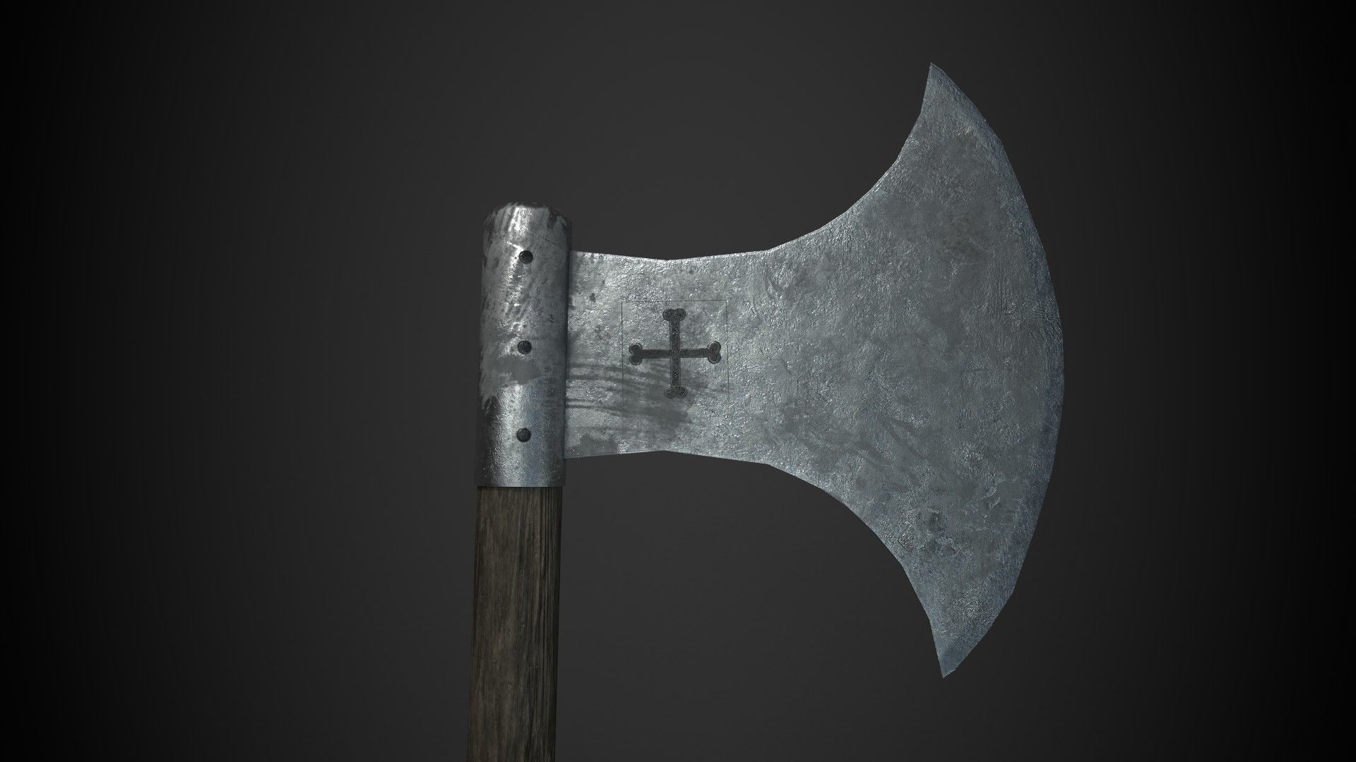 Medieval Axe V3 3D model_8