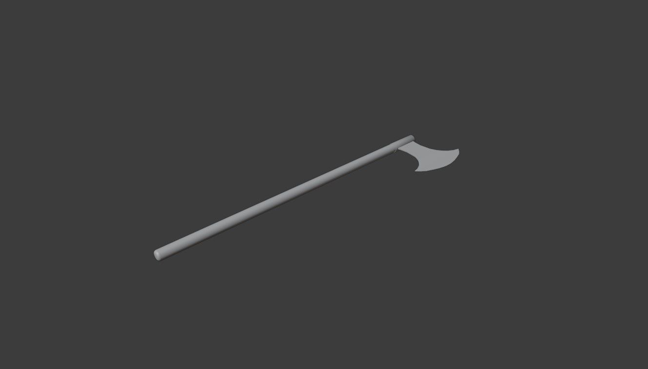 Medieval Axe V3 3D model_15