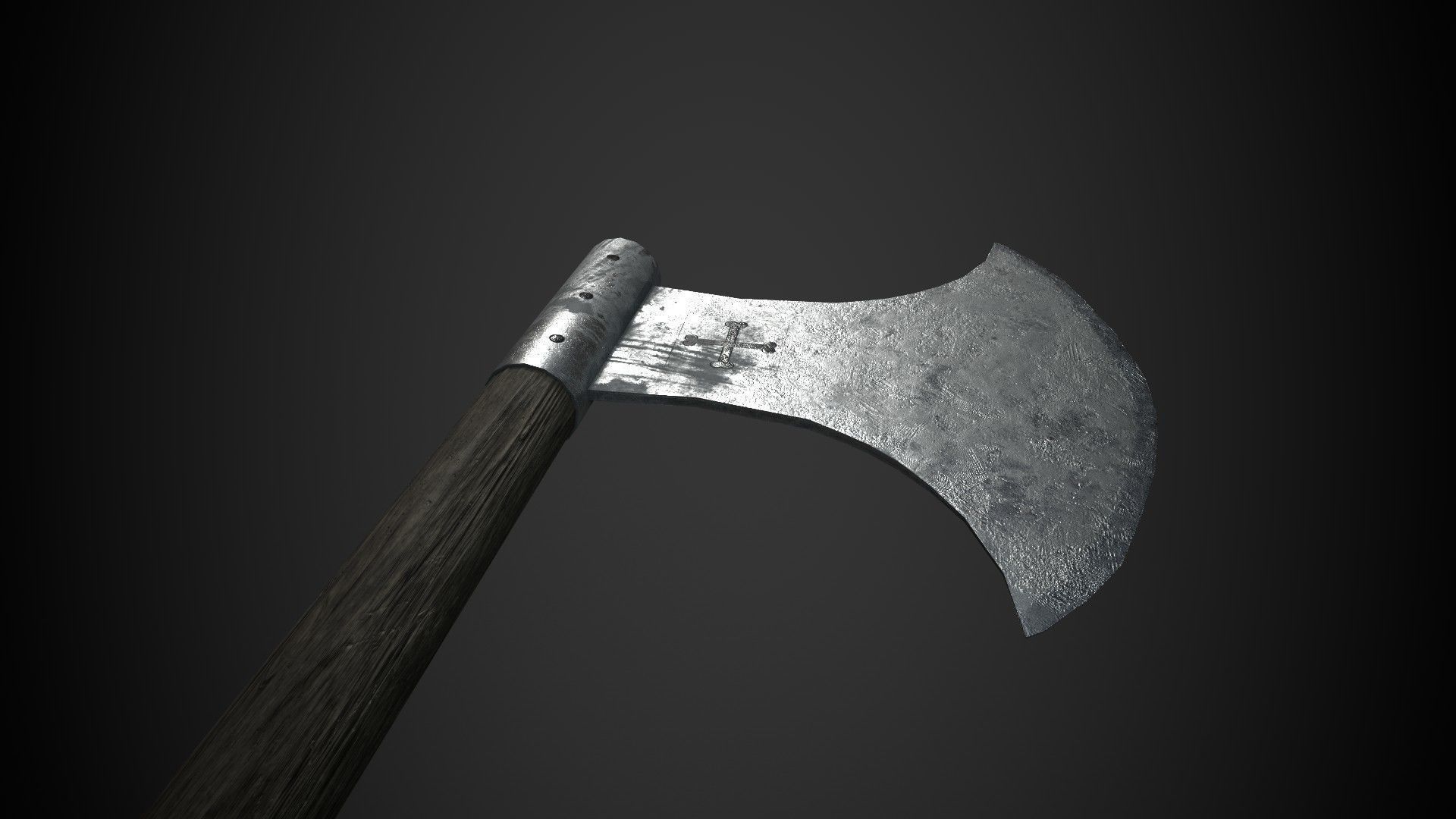 Medieval Axe V3 3D model_7