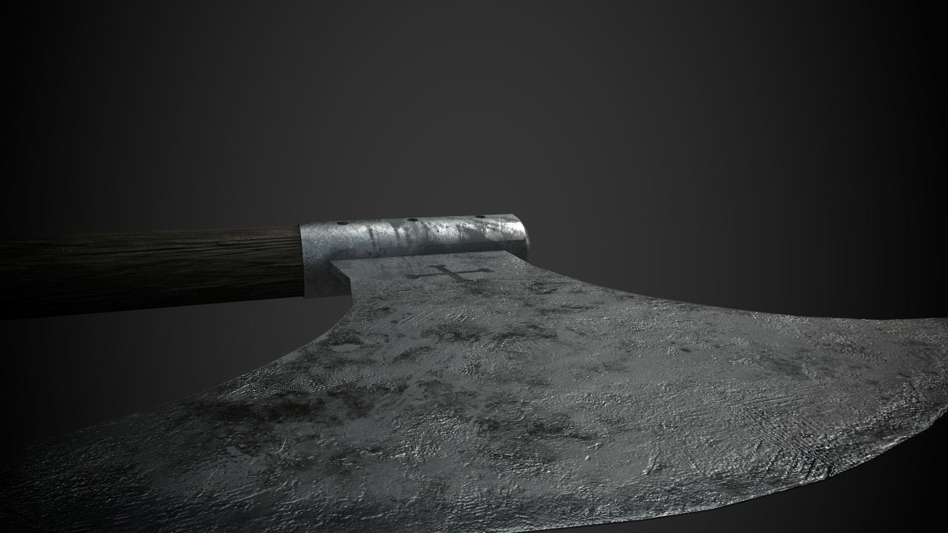 Medieval Axe V3 3D model_1
