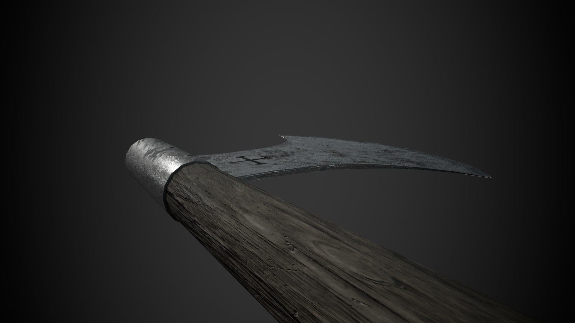 Medieval Axe V3 3D model_3