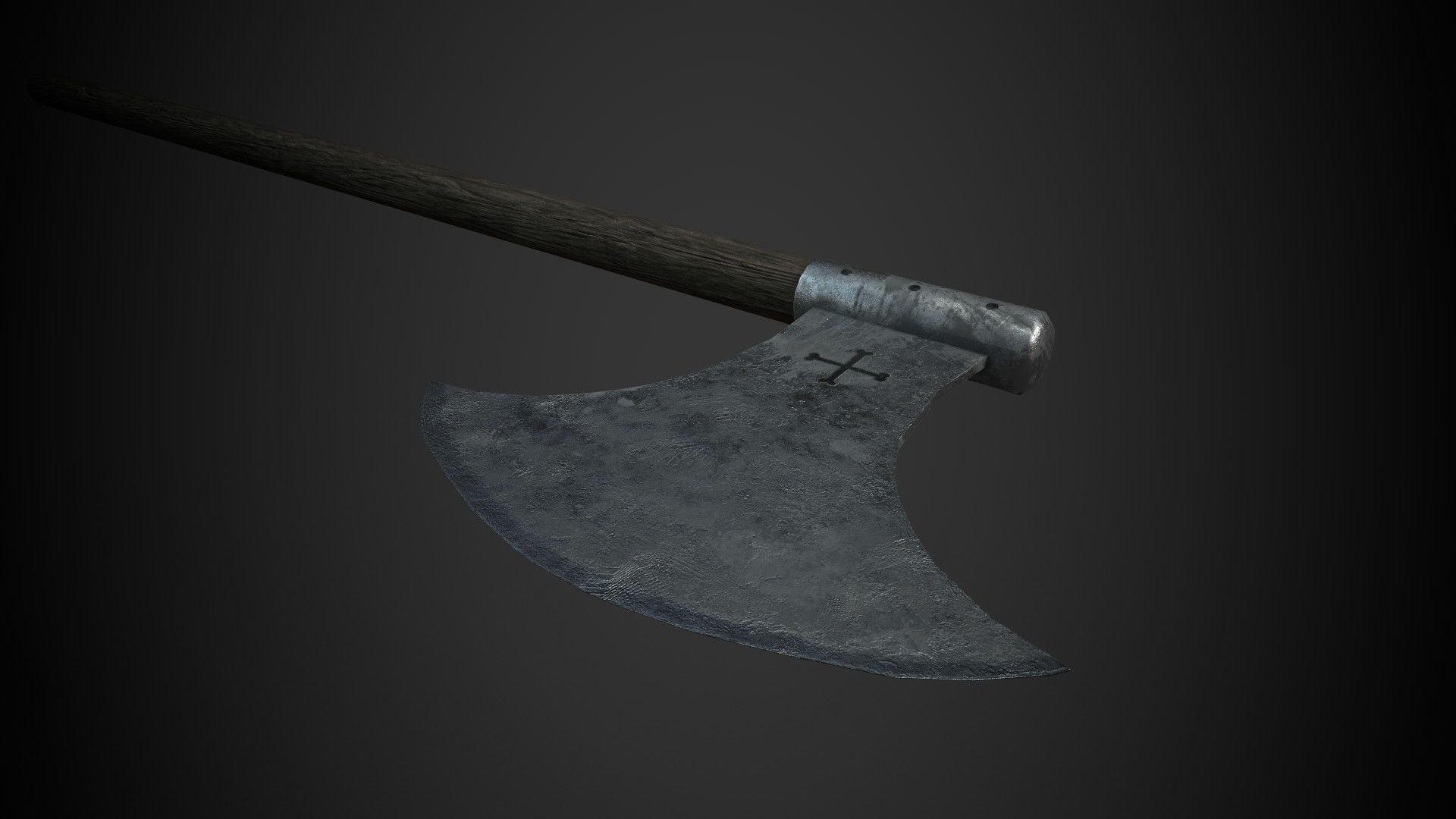 Medieval Axe V3 3D model_12