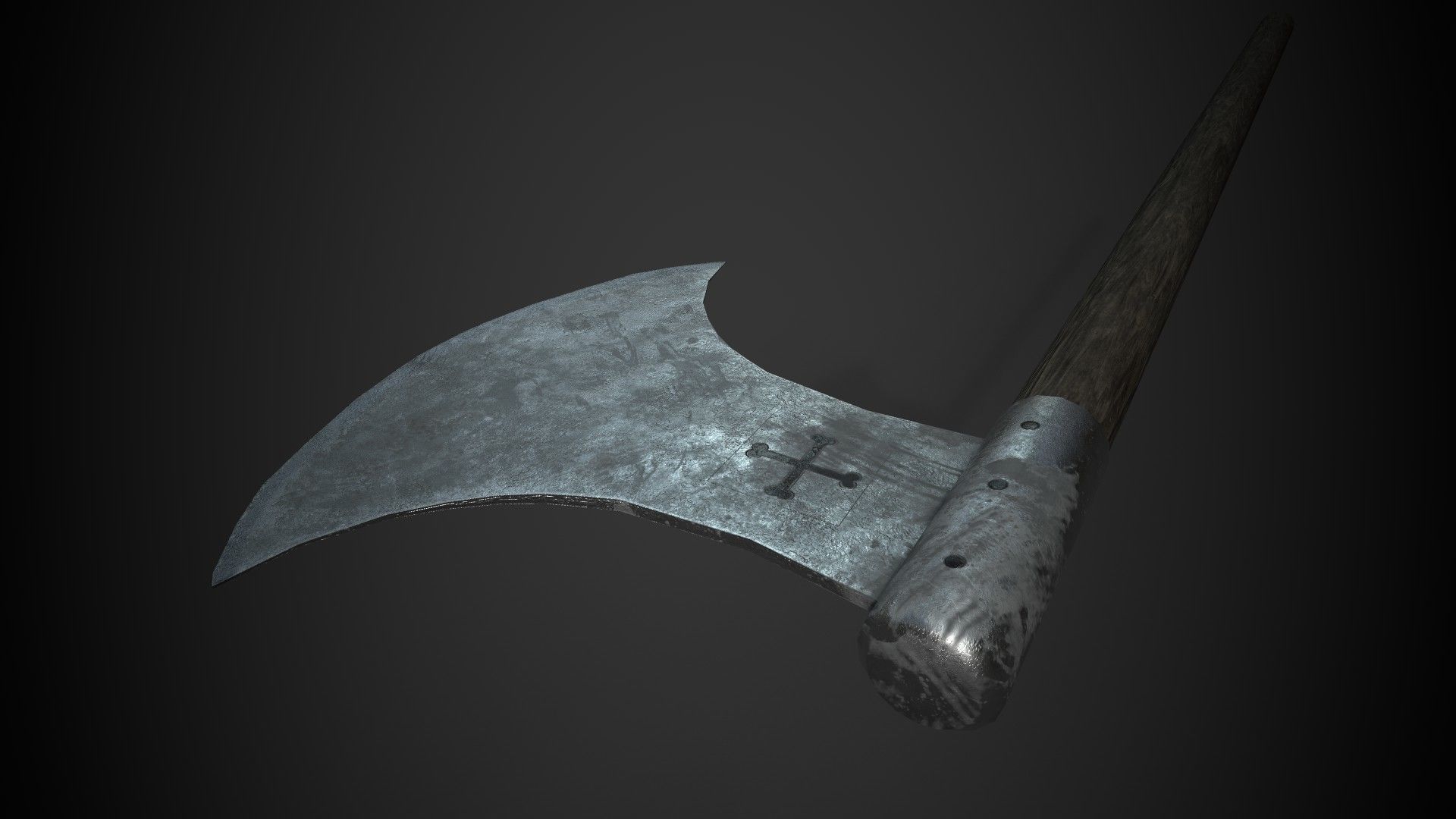 Medieval Axe V3 3D model_10