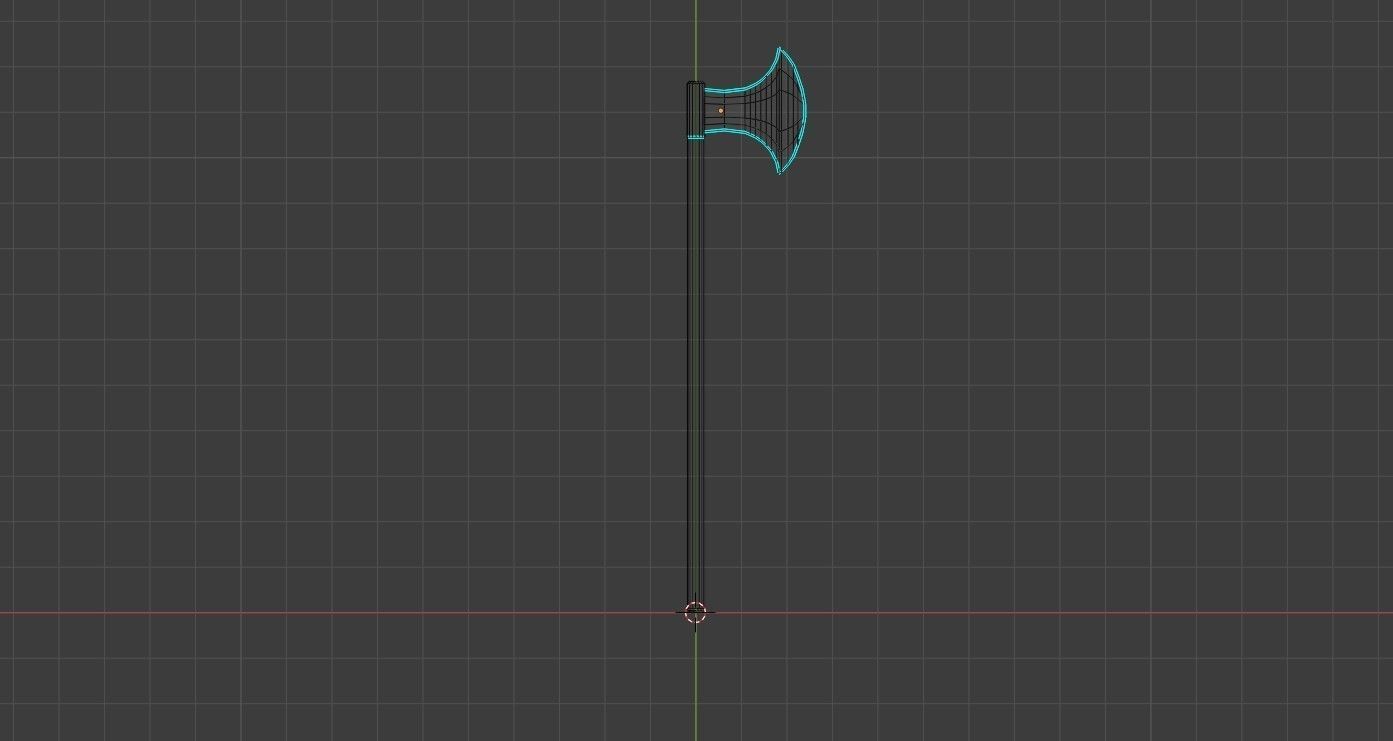 Medieval Axe V3 3D model_21