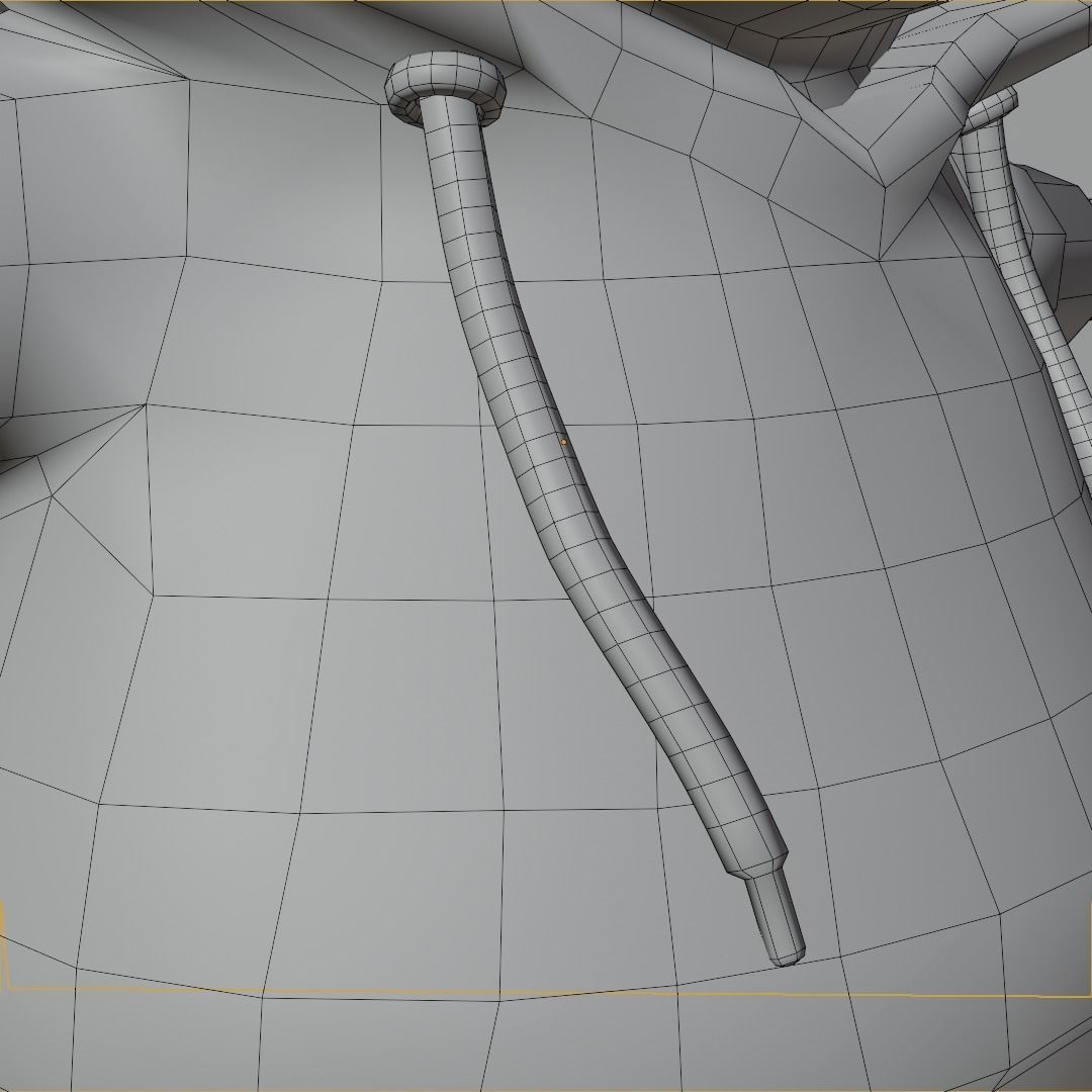 Pug in a hoodie Low-poly 3D model_13