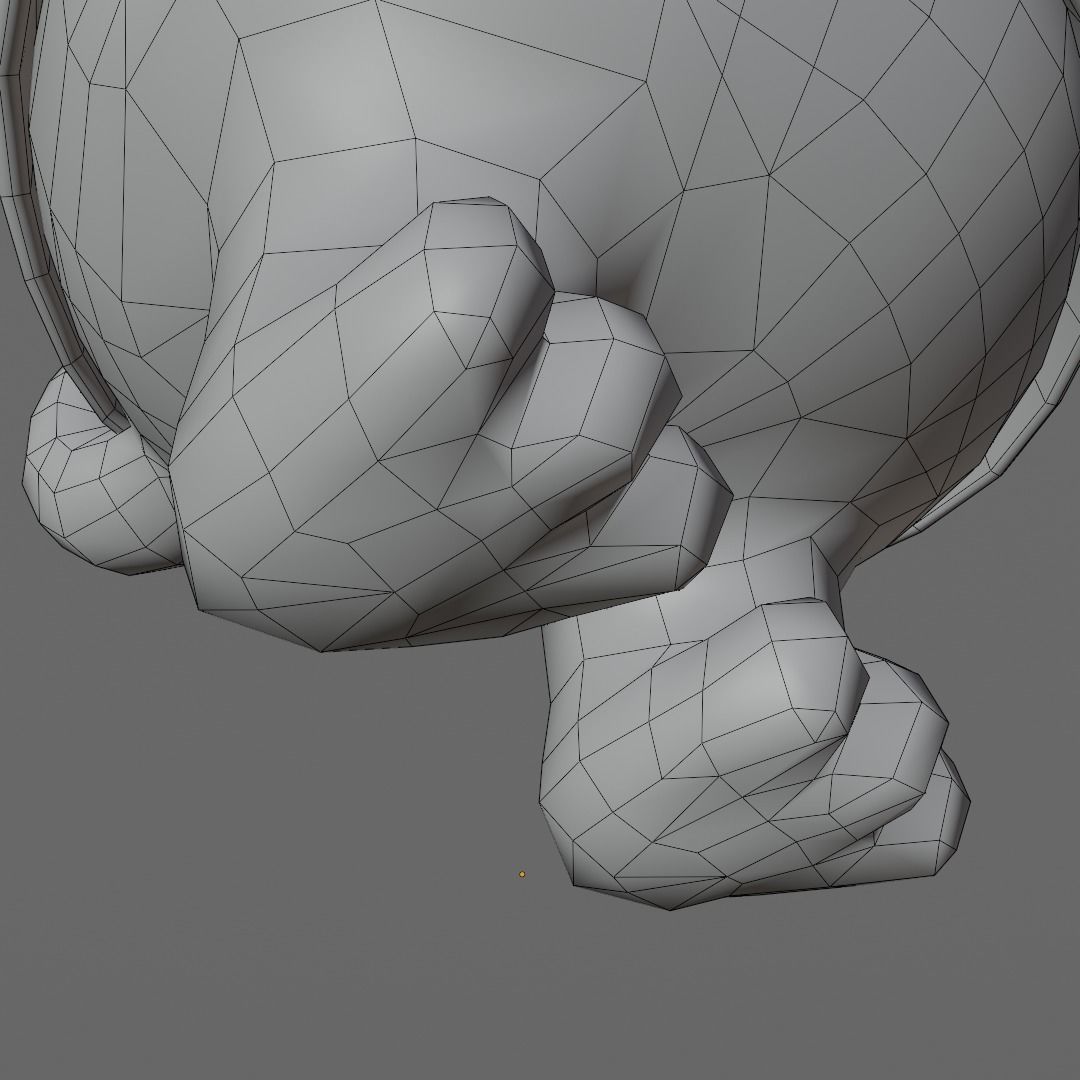 Pug in a hoodie Low-poly 3D model_12