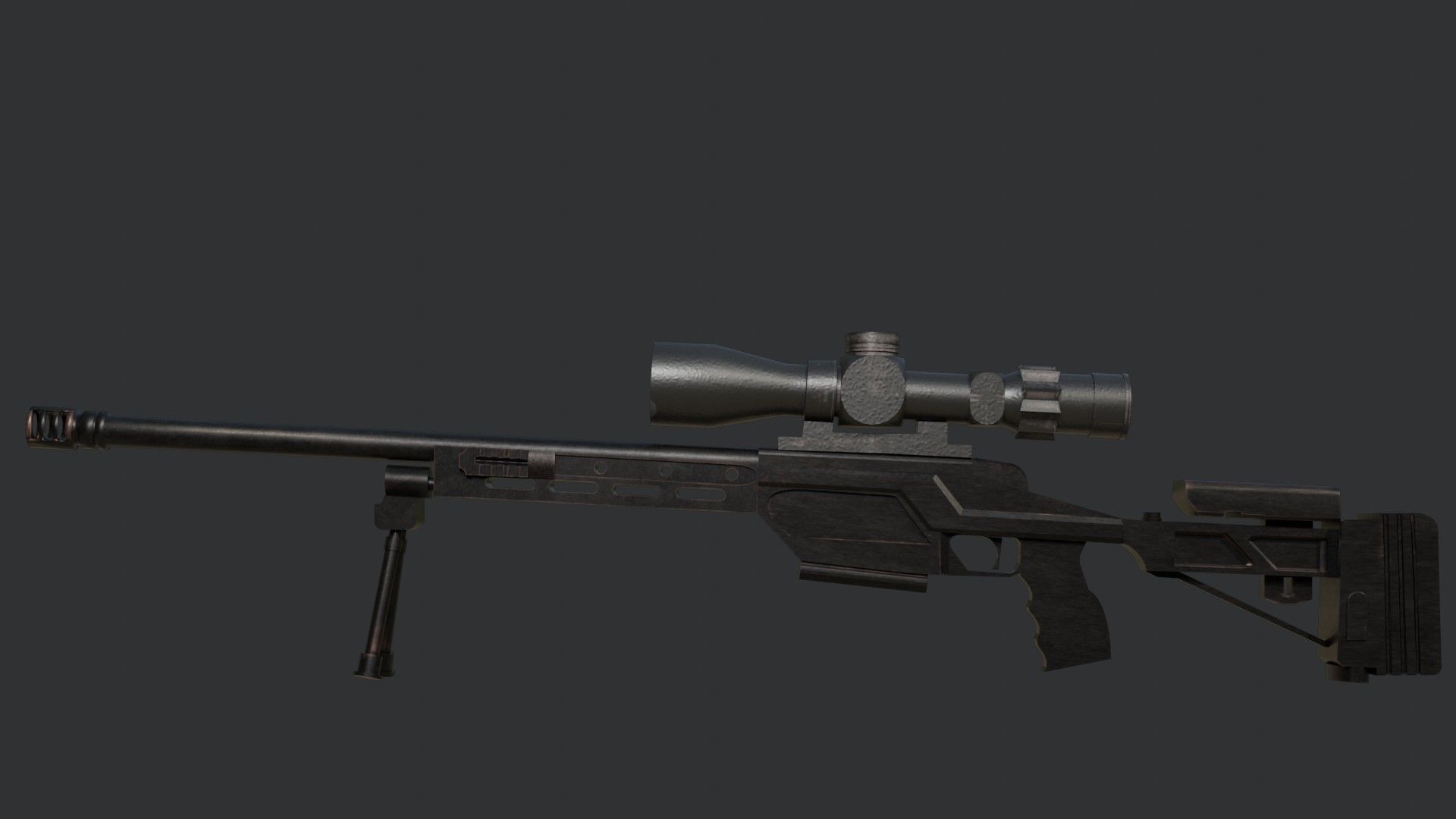Sniper Riffle Satevari MSWP Free low-poly 3D model_2