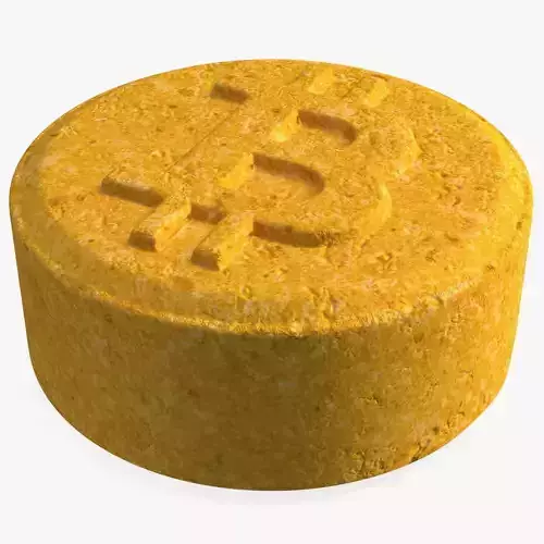 Ecstasy MDMA Pill with Bitcoin Logo 3D model
