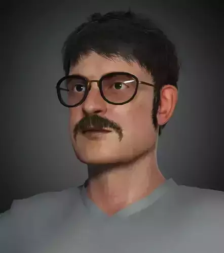 Ordinary Asian Man rigged 3D model