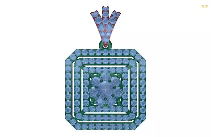 pendant emerald and diamond