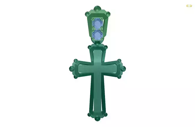 pendant emerald cross