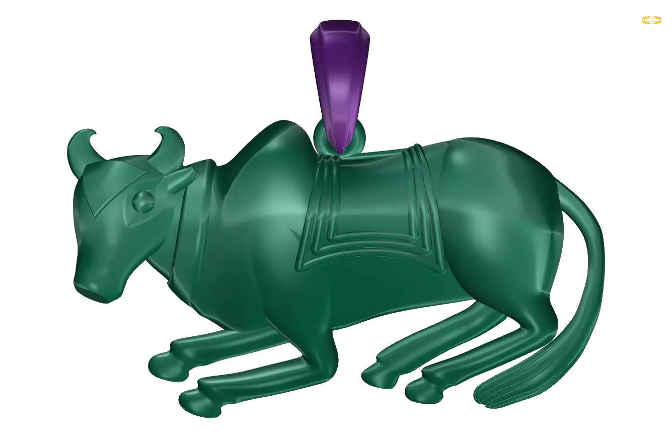 pendant bull 3D print model_0