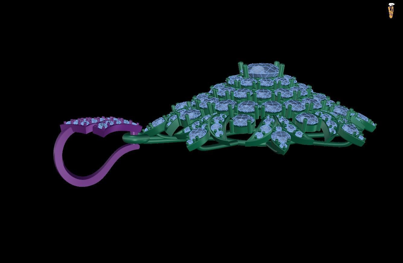 pendant snowflake 3D print model_1