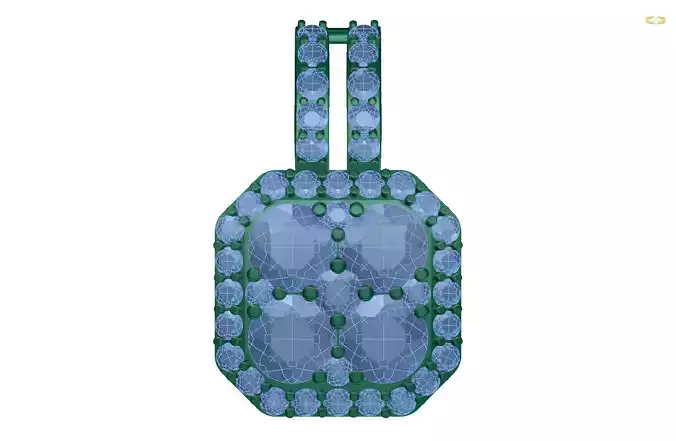 pendant emerald and sapphire