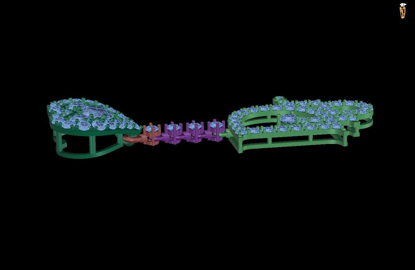 pendant dior logo diamonds 3D print model_1