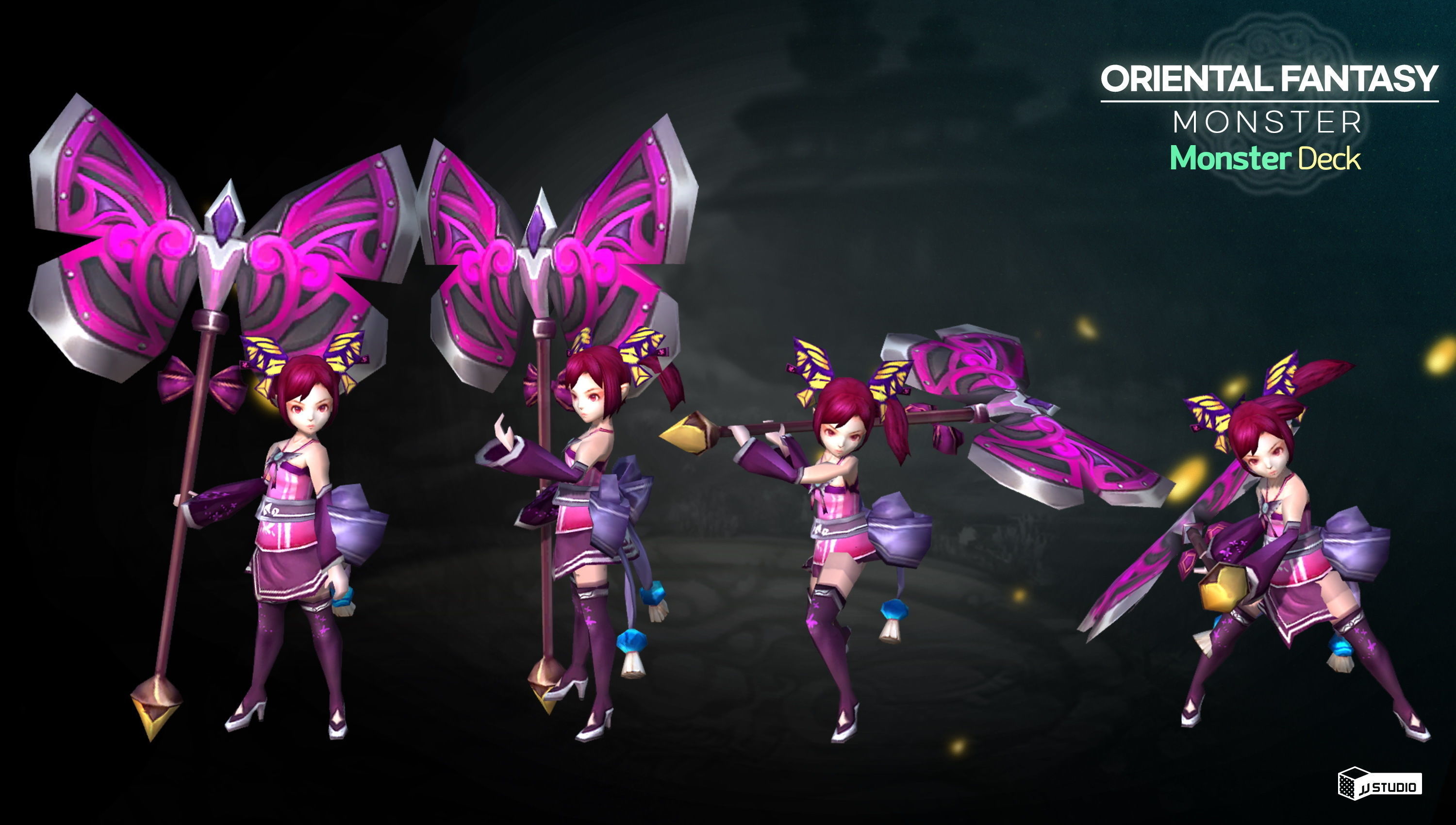 Oriental Fantasy Monster - Deck Low-poly 3D model_3