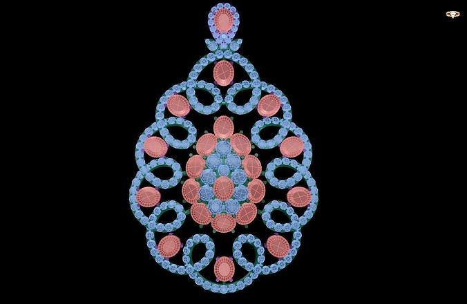 pendant rhinestone 3D print model
