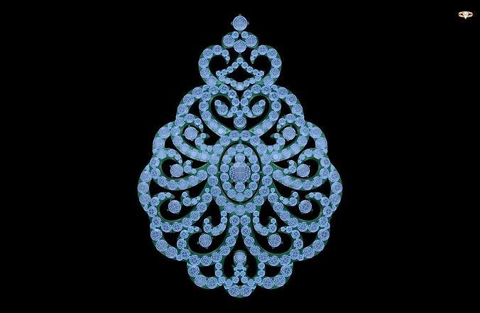 pendant leaf shaped led light 3D print model