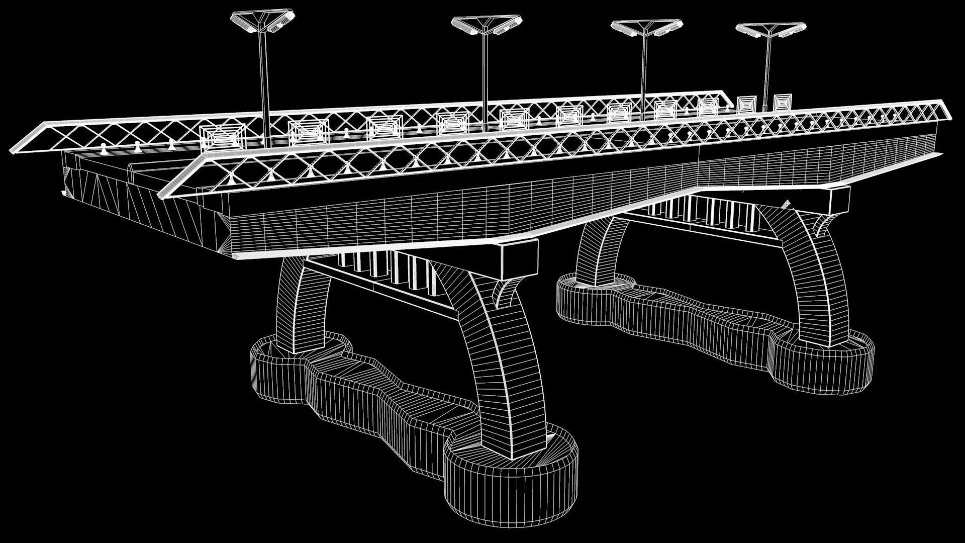 Road bridge-Ready for game Low-poly 3D model_10