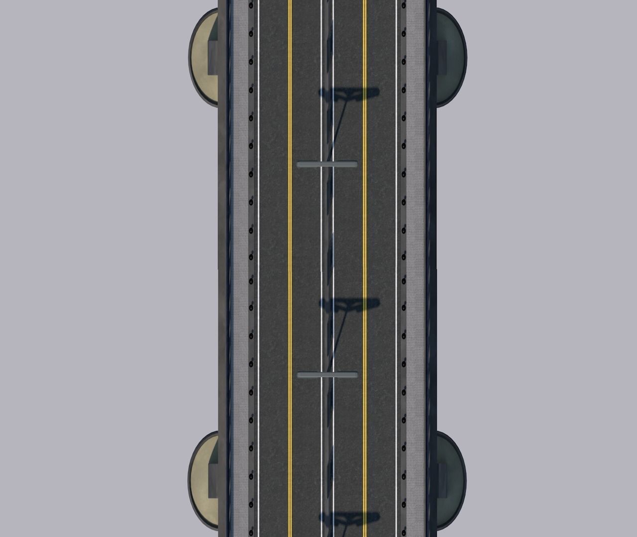 Road bridge-Ready for game Low-poly 3D model_7
