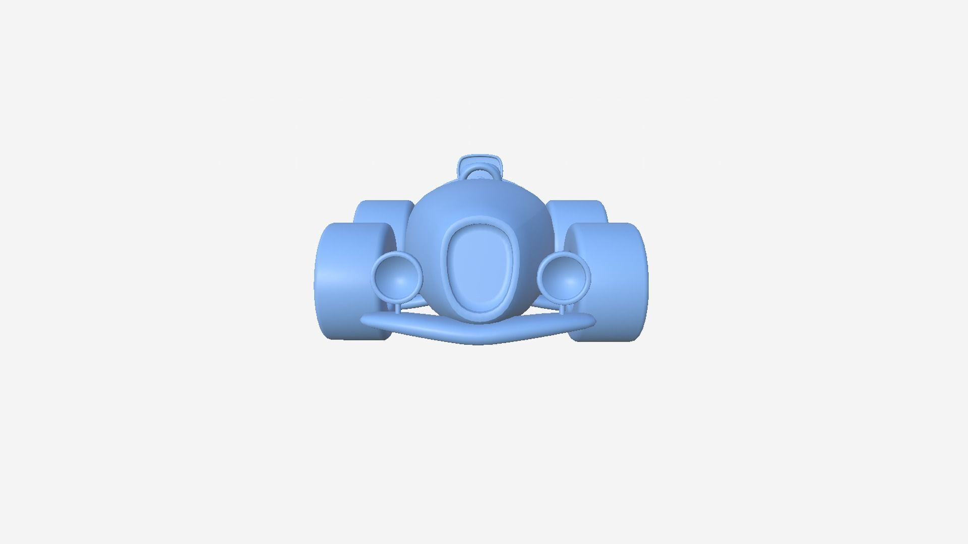 Cartoon Kart B01 Red - Vehicle Racing Design Low-poly 3D model_9