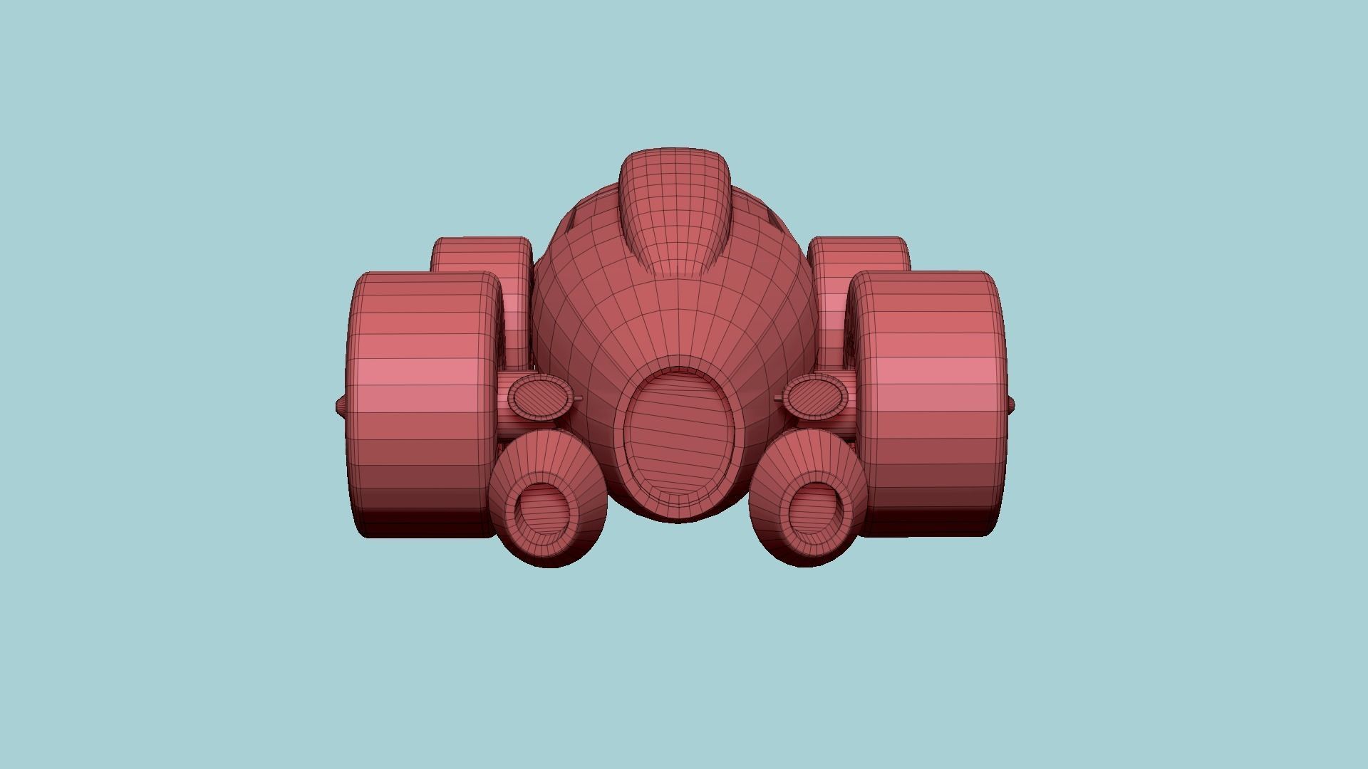 Cartoon Kart B03 Green - Vehicle Racing Design Low-poly 3D model_17