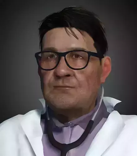 Asian Doctor rigged 3D model