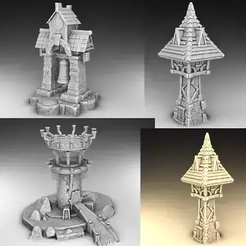Collection - houses of the Middle Ages 3D print model