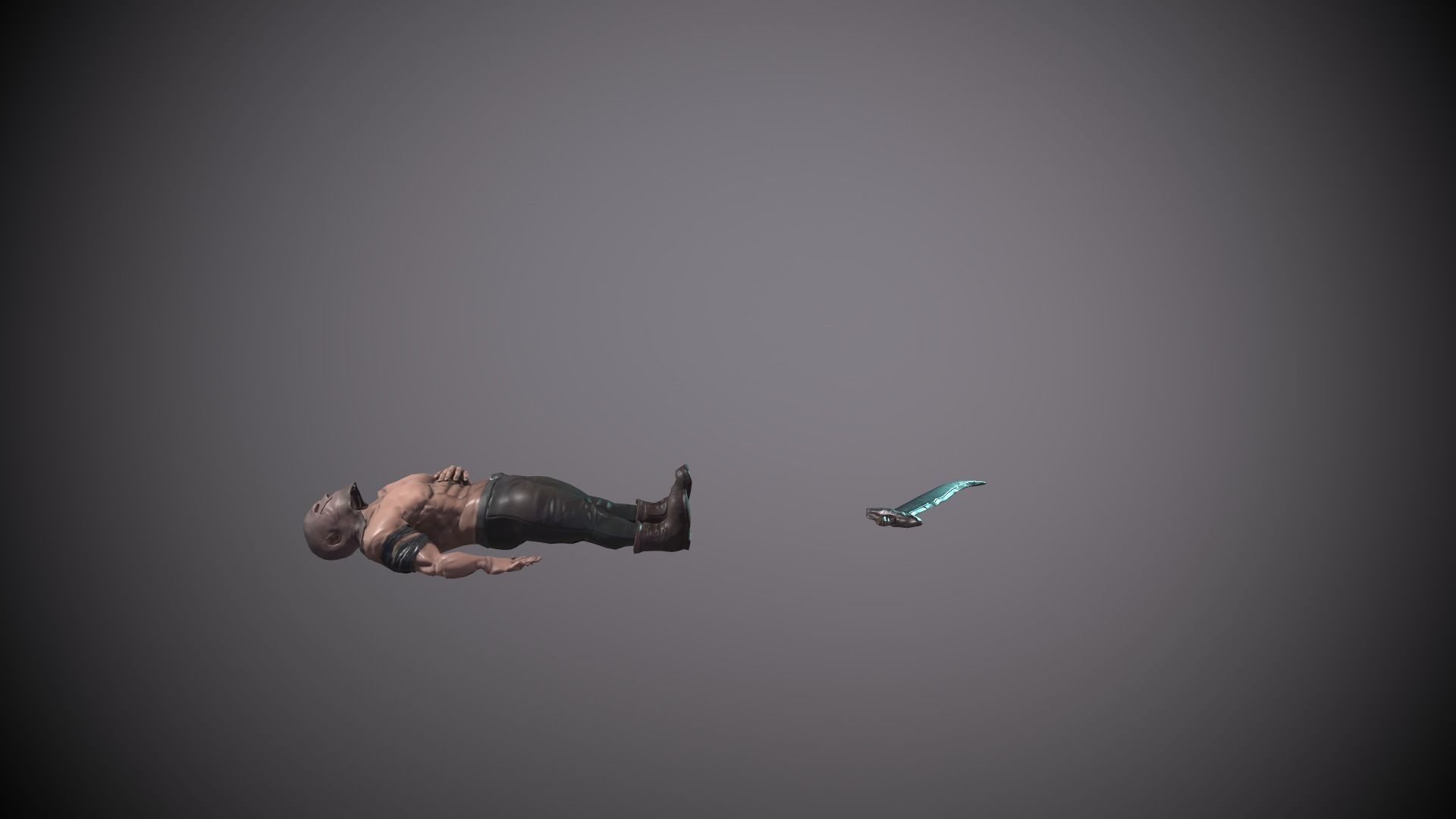 Big man-Game Ready low poly model Low-poly 3D model_9