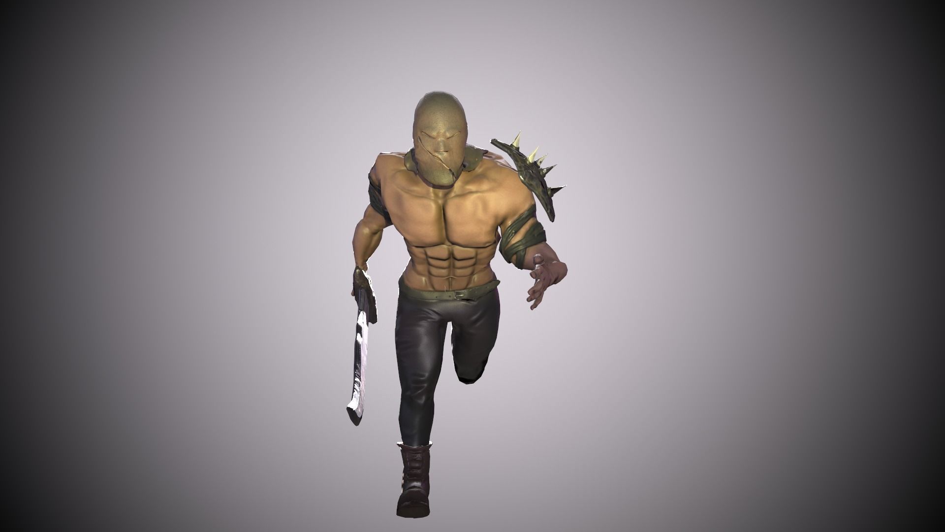 Big man-Game Ready low poly model Low-poly 3D model_13