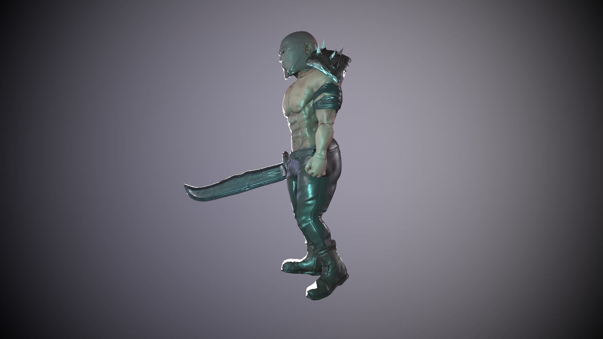 Big man-Game Ready low poly model Low-poly 3D model_8