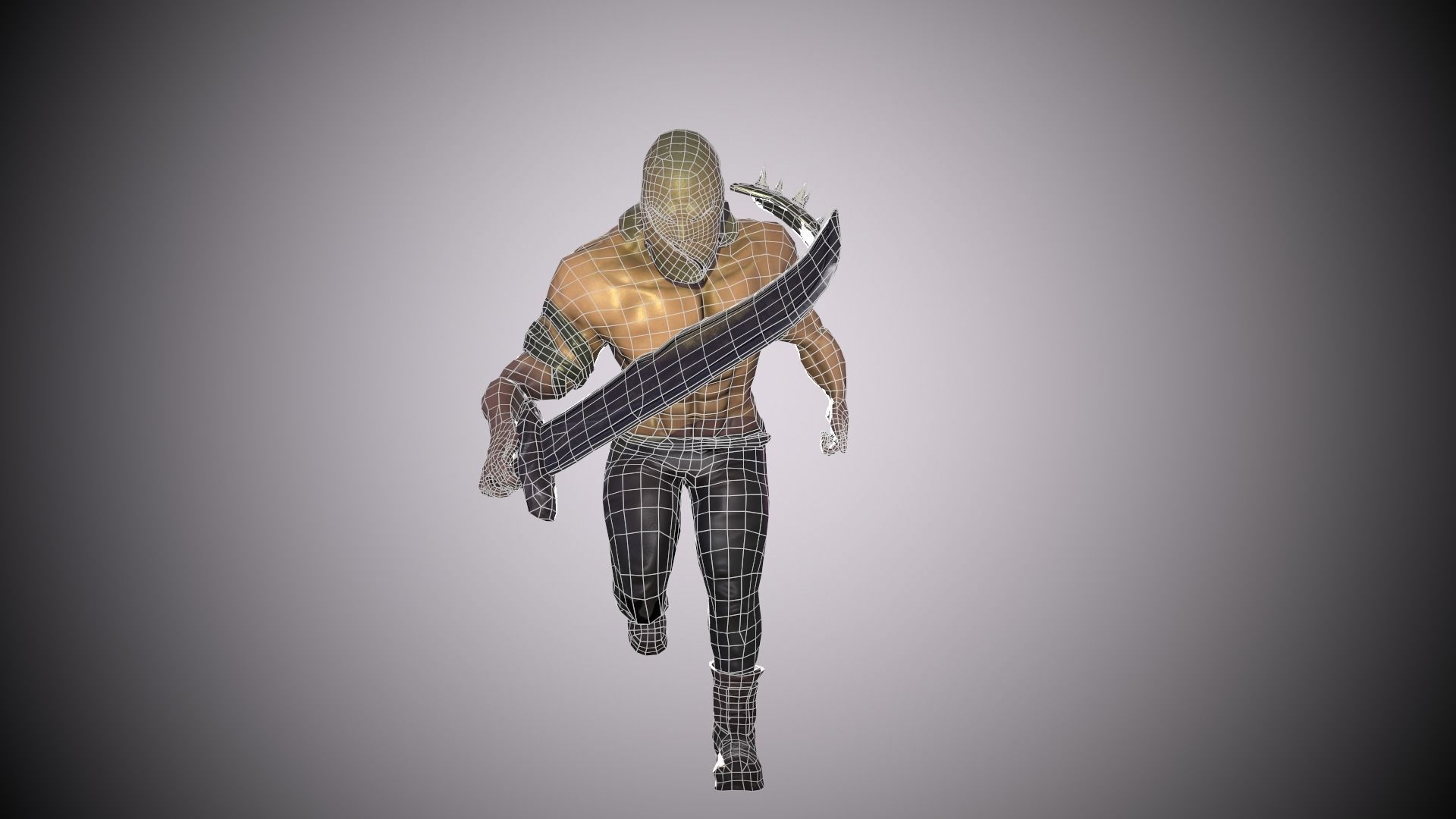 Big man-Game Ready low poly model Low-poly 3D model_12