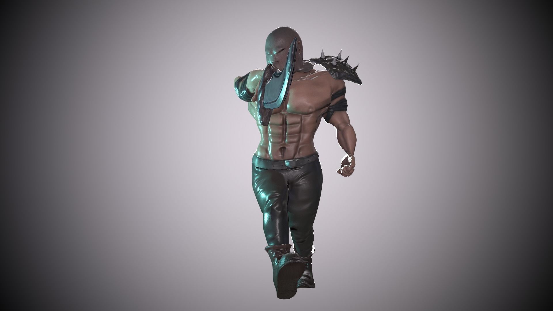 Big man-Game Ready low poly model Low-poly 3D model_6