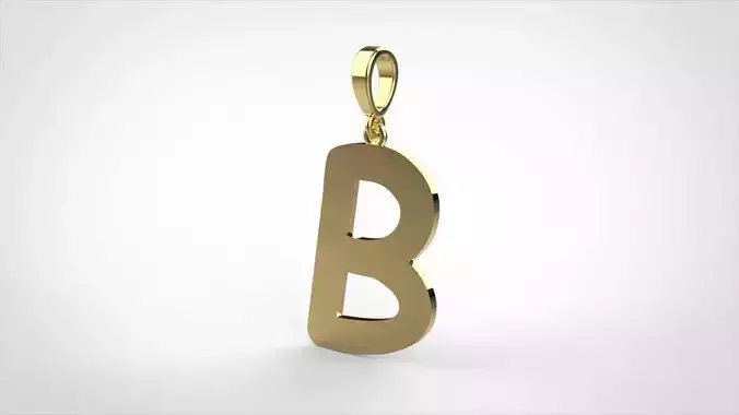pendant alphabet comic sans B  medium 