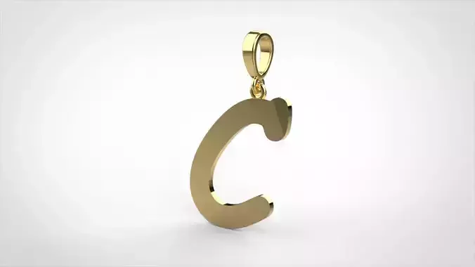 pendant alphabet comic sans  C medium 