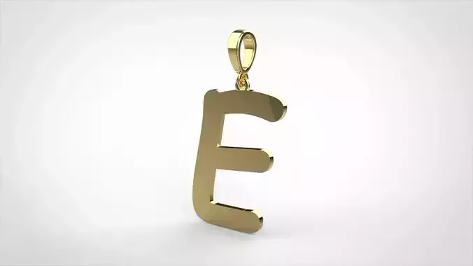 pendant alphabet comic sans E  medium 