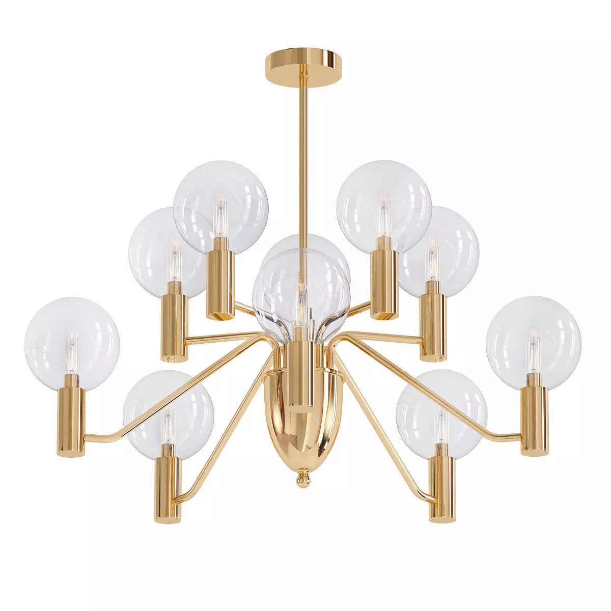 MORTEN light chandelier - gold 3D model