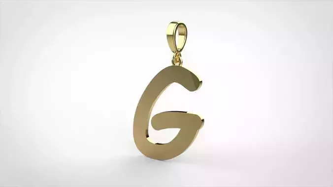 pendant alphabet comic sans  G medium 