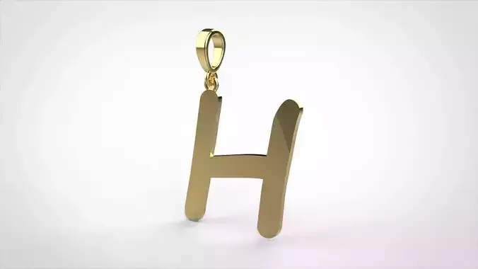 pendant alphabet comic sans  H medium 