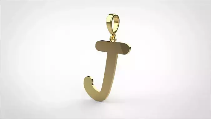 pendant alphabet comic sans  J medium 