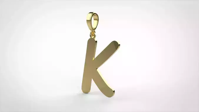 pendant alphabet comic sans  K medium 